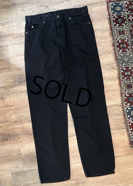 画像2: 90's【デッドストック】【LEVI'S】【リーバイス】５５０【リラックスフィット】後染め 黒 ブラックデニム【デニムパンツ】【36×34】  (2)