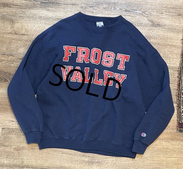 画像1: 90’ｓ【USA製】ビンテージ【Champion】【チャンピオン】FROST VALLEY 紺【スウェット】【サイズL】  (1)