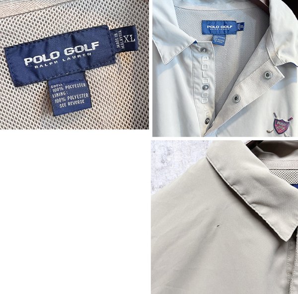 画像2: ビンテージ【POLO GOLF】【ポロゴルフ】【ラルフローレン】【POLO RALPH LAUREN】クリーム色 プルオーバーブルゾン【サイズM】  (2)