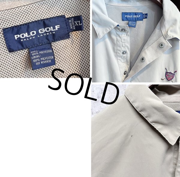 画像2: ビンテージ【POLO GOLF】【ポロゴルフ】【ラルフローレン】【POLO RALPH LAUREN】クリーム色 プルオーバーブルゾン【サイズM】  (2)