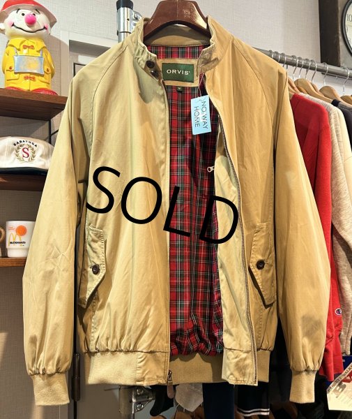 画像4: ORVIS【オービス】【カーキ】裏地赤チェック【ブルゾン】スウィングトップ ジップアップジャケット【サイズM】  (4)