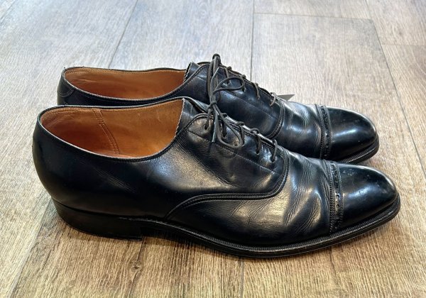 画像3: 【ビンテージ】【ジョンストン＆マーフィー】JOHNSTON＆MURPHY【黒】ストレートチップ【11B】【29cm程度】  (3)