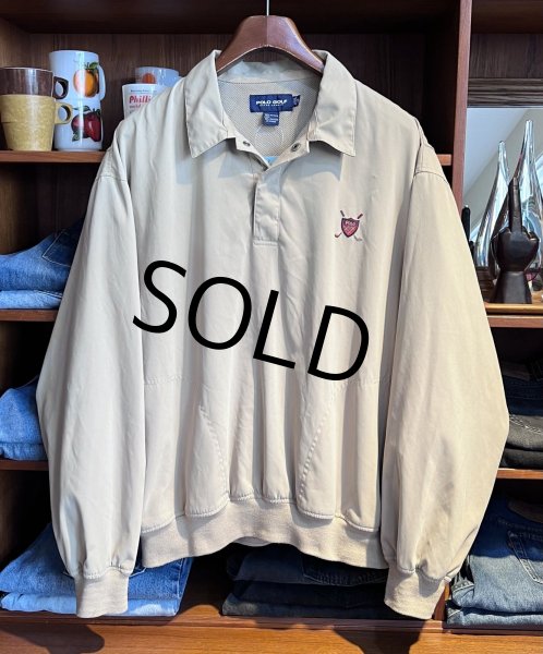 画像1: ビンテージ【POLO GOLF】【ポロゴルフ】【ラルフローレン】【POLO RALPH LAUREN】クリーム色 プルオーバーブルゾン【サイズM】  (1)