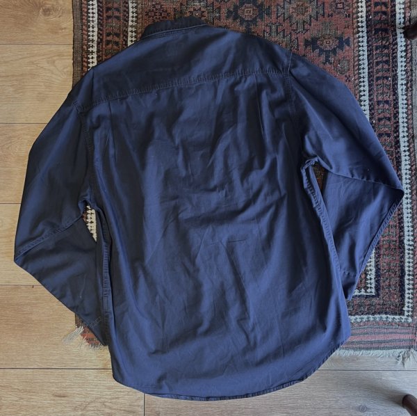 画像3: 90's~ ビンテージ Calvin Klein【カルバンクライン】【紺】【ワークシャツ】【サイズM】   (3)