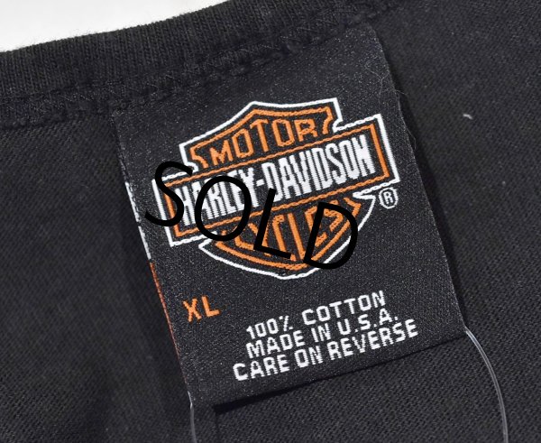 画像2: 90's~【USA製】【ビンテージ】【HARLEY DAVIDSON】【ハーレーダビッドソン】APPALACHIAN 【黒】【プリント】ノースリーブ【Tシャツ】タンクトップ【サイズＸＬ】  (2)
