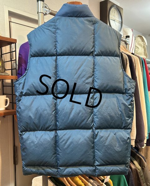 画像3: 〜80's【ビンテージ】【Eddie Bauer】【エディーバウアー】【紺】リップストップ 黒タグ ダウン【ダウンベスト】【サイズL】  (3)