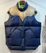 画像1: 70's ビンテージ  ロッキーマウンテン【ROCKY MOUNTAIN】【紺ナイロン×レザー切替】【ダウンベスト】レディース【11/12】  (1)