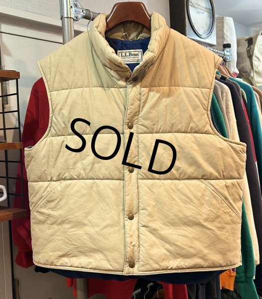 画像1: 80's〜【ビンテージ】【ＬＬビーン】【L.L.bean】ベージュ【ダウンベスト】【サイズXL程度】  (1)