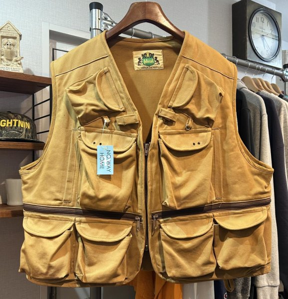 画像1: USA製【ビンテージ】【Ideal】アイディール【ライトブラウン】【ハンティングべスト】サイズXL程度  (1)