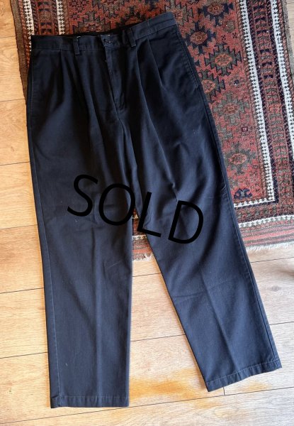 画像2: 90's【DOCKERS】リーバイス ドッカーズ【黒】【2タック】コットンパンツ【34x32】  (2)