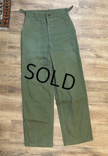 画像3: ~50's【ビンテージ】 U.S.ARMY 【M-47】【ヘリンボーンツイル】【HBTパンツ】 M47【ベイカーパンツ】【W30程度】  (3)