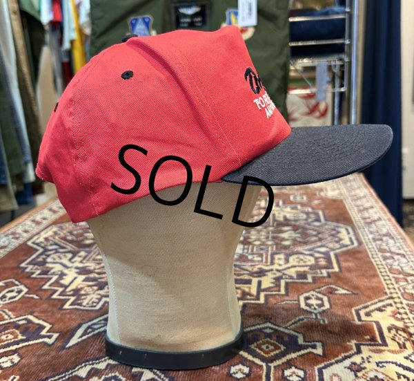 画像3: 【デッドストック】90’ｓ【ビンテージ】【D.A.R.E】【赤×黒】【コットンキャップ】【ＢＢキャップ】  (3)