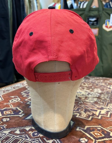 画像4: 【デッドストック】90’ｓ【ビンテージ】【D.A.R.E】【赤×黒】【コットンキャップ】【ＢＢキャップ】  (4)