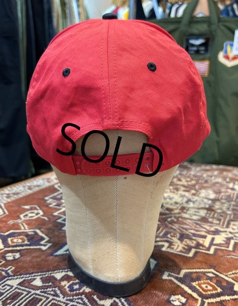 画像4: 【デッドストック】90’ｓ【ビンテージ】【D.A.R.E】【赤×黒】【コットンキャップ】【ＢＢキャップ】  (4)