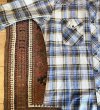 画像4: 70's~【USA製】【Wrangler】ラングラー【ビンテージ】【青×黄×茶チェック】【ウエスタンシャツ】コットンシャツ【サイズL】   (4)
