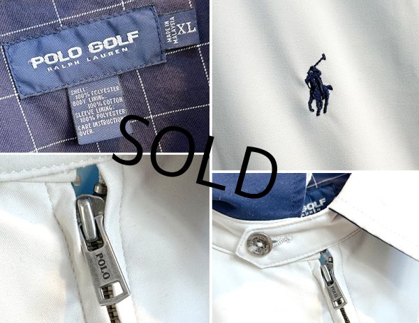 画像2: ビンテージ【POLO GOLF】【ポロゴルフ】【ラルフローレン】【RALPH LAUREN】【ベージュ】【スウィングトップ】【ジップアップブルゾン】【サイズXＬ】  (2)
