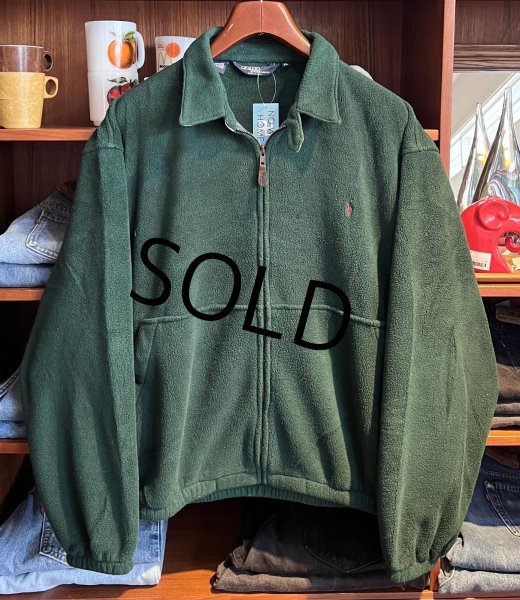 画像1: USA製【RALPH LAUREN】【ラルフローレン】【緑】【フリース】【フルジップアップジャケット】【サイズＬ】  (1)
