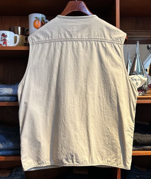 画像3: 【ビンテージ】【HUNTER】ハンター【オリーブ】ジップアップ【ハンティングベスト】【フィッシングベスト】コットンベスト【US38】 (3)