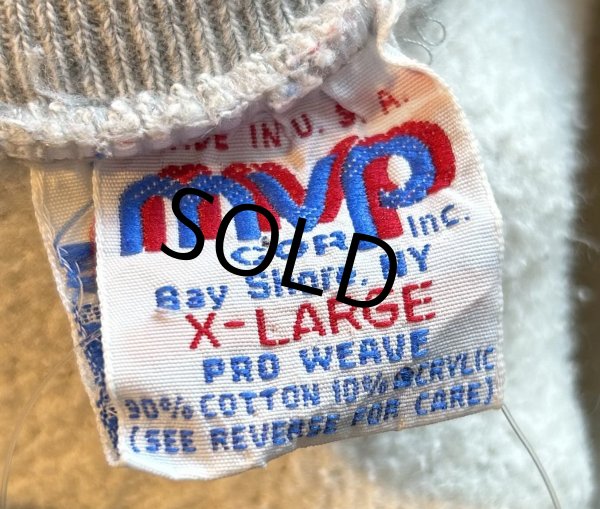 画像2: 90’s【USA製】【ビンテージ】【mvp】【ITHACA COLLEGE】イサカ・カレッジ【カレッジロゴ】【グレー】【スウェット】【サイズXL】  (2)