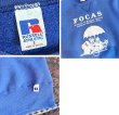 画像2: 90's~ 【ビンテージ】【RUSSELL】ラッセル 【青】ブルー【FOCAS】傘と動物【クルーネック】前V スウェット【サイズS】  (2)