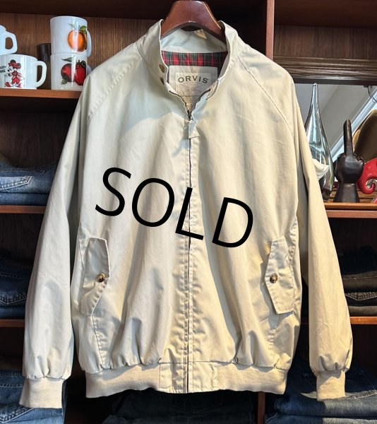 画像1: ほぼ未使用!! ORVIS【オービス】【オフホワイト】裏地赤チェック【ブルゾン】 ジップアップジャケット【サイズXL】  (1)