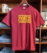 画像1: デッドストック 80's〜 USA製 ビンテージ MARTIN GUITARS マーチンギター【エンジ】【Tシャツ】【半袖Tシャツ】【サイズL】  (1)
