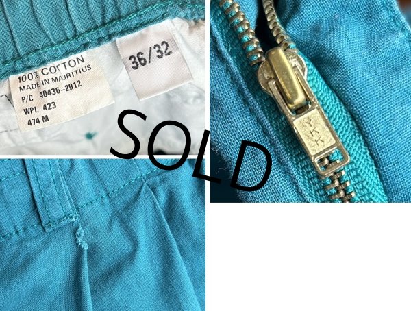 画像3: 【90's】【ビンテージ】【DOCKERS】ドッカーズ リーバイス【ターコイズブルー】【２タックコットンパンツ】【36ｘ32】  (3)