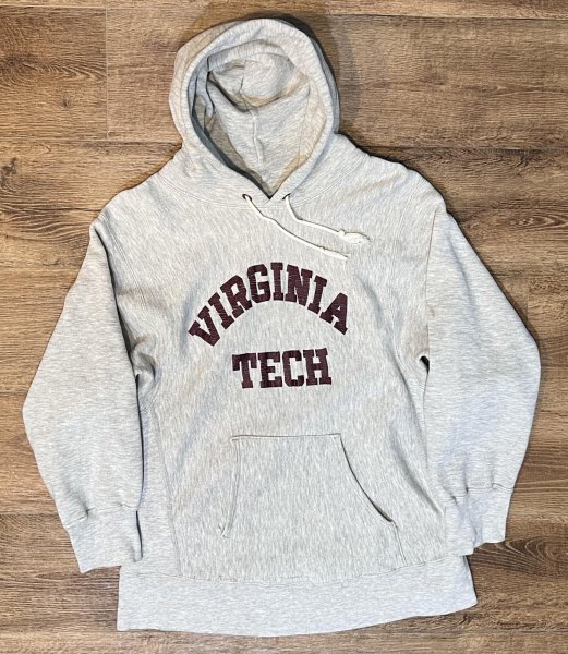 画像1: 80's【USA製】【チャンピオン】【Champion】【VIRGINIA TECH】バージニア工科大学【グレー】【リバースウィーブパーカー】【サイズL】  (1)