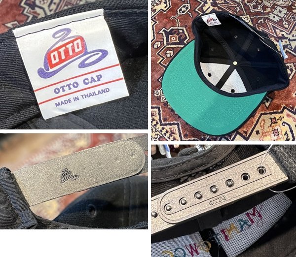 画像2: 【ビンテージ】【OTTO】【MANITOWOC】マニトワック OTTOキャップ【黒×ツバ裏緑】ベースボールキャップ【BBキャップ】サイズフリー  (2)