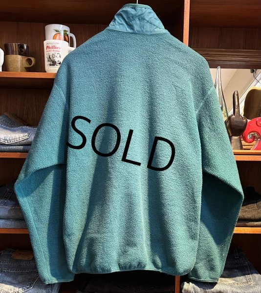 画像3: 80's USA製【パタゴニア】patagonia【ターコイズグリーン】フルジップ フリースジャケット【サイズL】  (3)