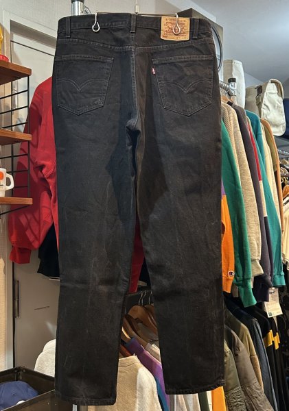画像4: 90’s 【メキシコ製】【ビンテージ】【LEVI'S】【リーバイス５５０】550 黒 デニムパンツ ブラックデニム【36ｘ32】  (4)