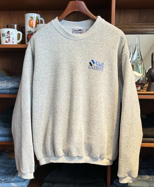画像1: 90’s【USA製】ビンテージ【SANSEGAL】【Vail Colorado】スキーリゾート【グレー】オートミール【スウェット】【サイズXL】  (1)