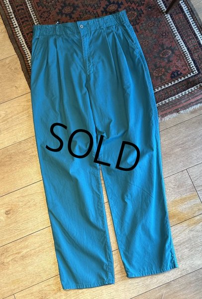 画像2: 【90's】【ビンテージ】【DOCKERS】ドッカーズ リーバイス【ターコイズブルー】【２タックコットンパンツ】【36ｘ32】  (2)