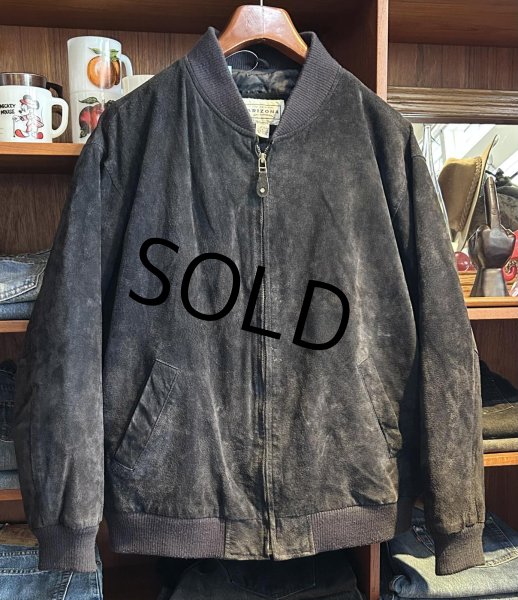 画像1: ビンテージ【ARIZONA】アリゾナ【紺】【スエードブルゾン】【サイズXL】  (1)