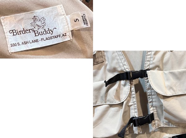 画像2: 【ビンテージ】【Birder's Buddy】アースグレー【ハンティングベスト】【サイズS】  (2)