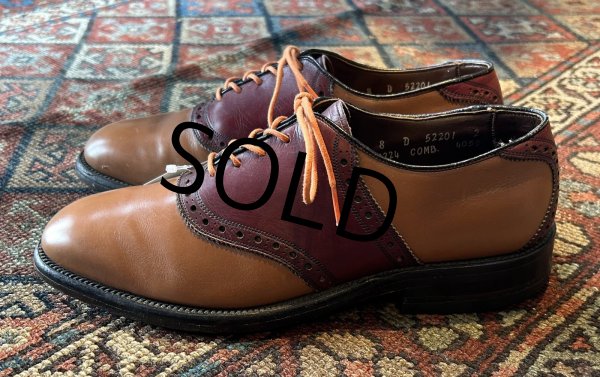 画像4: 【アレンエドモンズ】【Allen Edmonds】【ＰＯＬＯ】ライトブラウンｘキャメル切替【コンビシューズ】【8D】【26cm程度】  (4)