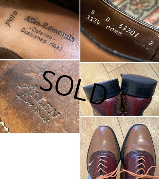 画像3: 【アレンエドモンズ】【Allen Edmonds】【ＰＯＬＯ】ライトブラウンｘキャメル切替【コンビシューズ】【8D】【26cm程度】  (3)