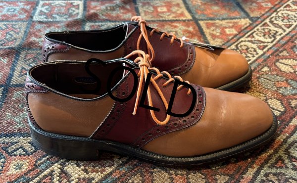 画像2: 【アレンエドモンズ】【Allen Edmonds】【ＰＯＬＯ】ライトブラウンｘキャメル切替【コンビシューズ】【8D】【26cm程度】  (2)