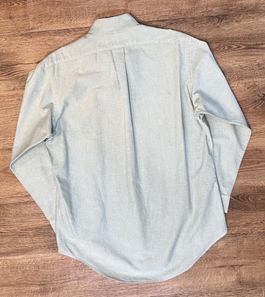 画像3: 90’s【ビンテージ】【RALPH LAUREN】【ラルフローレン】【薄緑】コットン【ボタンダウンシャツ】【サイズ15 1/2-33】  (3)