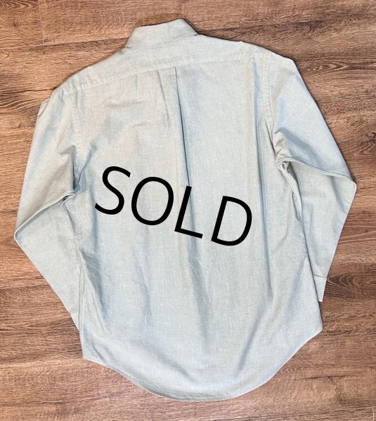 画像3: 90’s【ビンテージ】【RALPH LAUREN】【ラルフローレン】【薄緑】コットン【ボタンダウンシャツ】【サイズ15 1/2-33】  (3)
