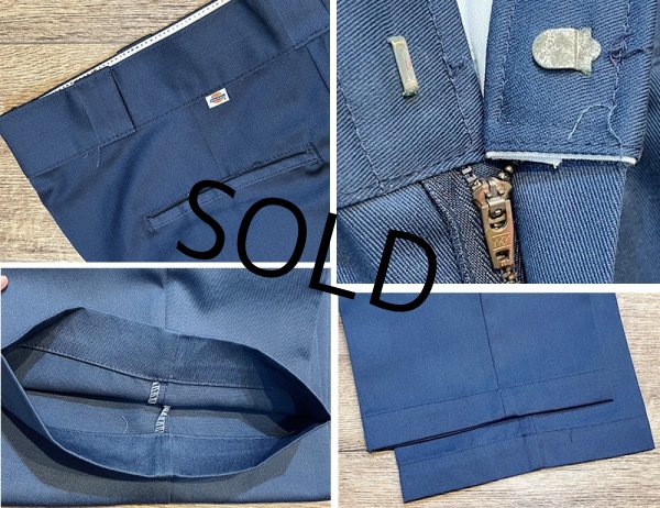 画像3: デッドストック 80's【USA製】ビンテージ【ディッキーズ】【Dickies】【874】【紺地】【ワークパンツ】【38ｘ30】  (3)