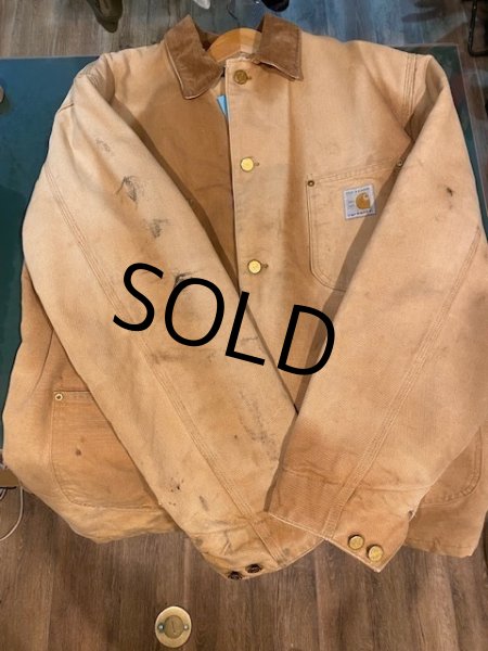 画像4: 80's USA製【ビンテージ】【Carhartt】【カーハート】100周年モデル【ブランケット裏地付き】【キャメル】【ミシガンチョアコート】【ダックジャケット】US42T  (4)