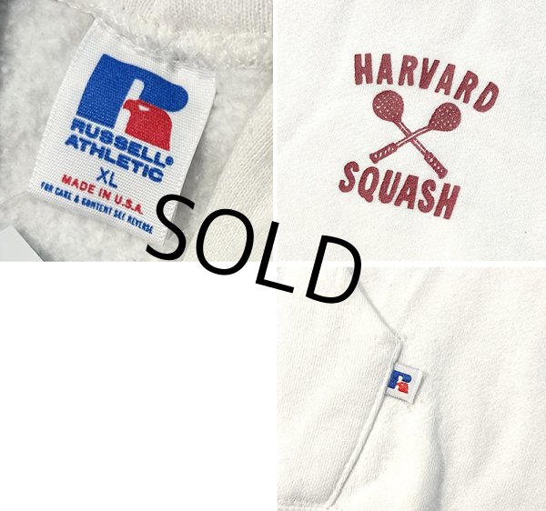画像2: 90’ｓ USA製 【ラッセル】【ビンテージ】【ハーバード】カレッジロゴ【白】パーカー【サイズＸＬ】  (2)