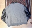 画像3: USA製【ビンテージ】【PINE APPLE】【グレーウール×袖襟レザー】【黒】【ジップアップブルゾン】【ジャケット】【サイズＸＬ】  (3)