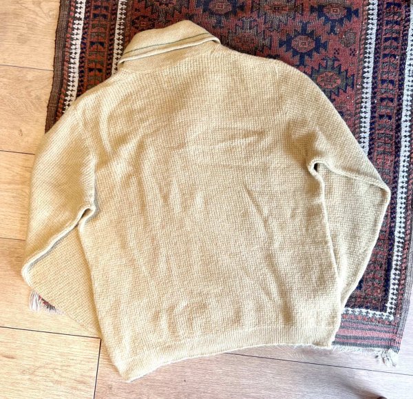 画像3: ビンテージ【RALPH JACODINE】【ウールｘモヘア】【ショールカラーセーター】【サイズM程度】  (3)