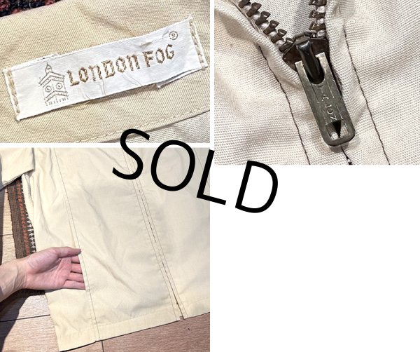 画像2: 70's【ビンテージ】【LONDON FOG】【ロンドンフォグ】【ライトベージュ】【ジップアップブルゾン】【ジップアップジャケット】【US40-long】  (2)
