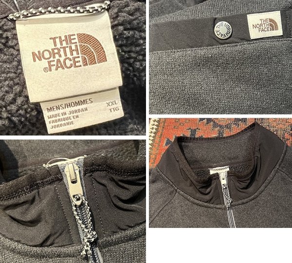 画像2: ビンテージ【ノースフェイス】【the north face】【黒】ブラック【ハーフジップフリース】フリースジャケット【サイズXXL】  (2)