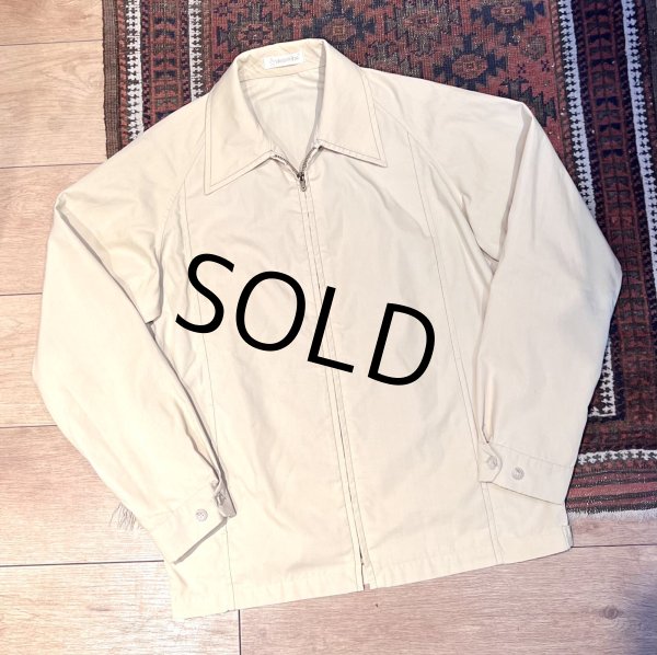 画像1: 70's【ビンテージ】【LONDON FOG】【ロンドンフォグ】【ライトベージュ】【ジップアップブルゾン】【ジップアップジャケット】【US40-long】  (1)
