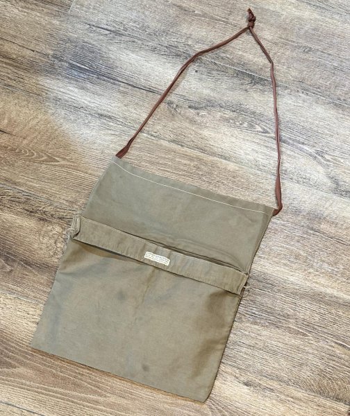 画像1: 40's【ビンテージ】【CHRISTIAN SCIENCE】カーキ 巾着 エプロンバッグ  (1)