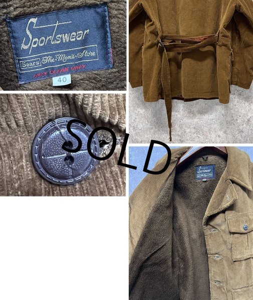 画像2: 【ビンテージ】【シアーズ製】【ブラウン】【裏ボア付き】【コーデュロイジャケット】【US40】  (2)